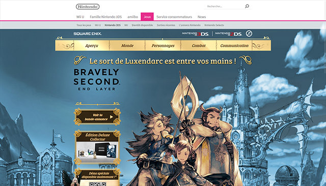 Site officiel français de Bravely Second: End Layer