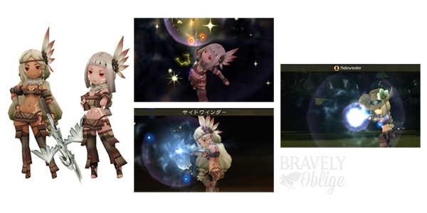 Bravely Second: End Layer - Comparaison des tenues de Tomahawk japonaise et occidentale