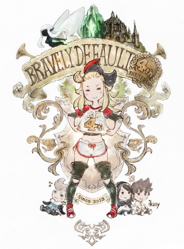 Illustration anniversaire de Bravely Default par ikusy