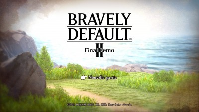 Ecran de démarrage de Bravely Default 2