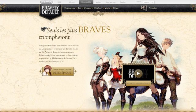 Site officiel français de Bravely Default