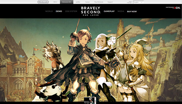 Site officiel nord-américain de Bravely Second: End Layer