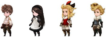 edea lee, agnes oblige, airy, ringabel, tiz arrior, and 1 more (bravely  default and 1 more) drawn by irono16